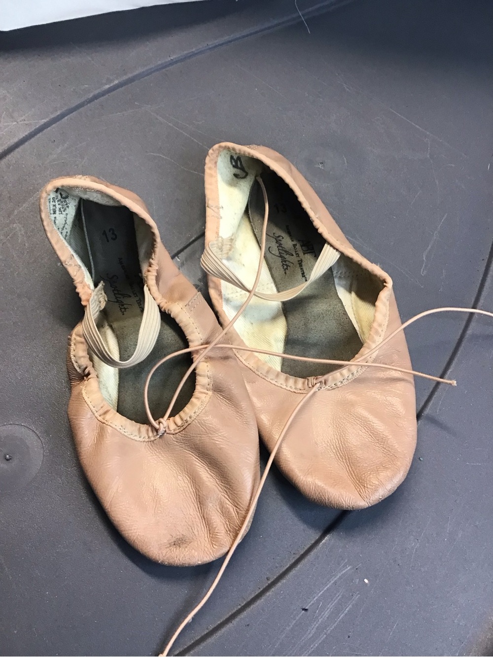 Leather Ballet Flats in light pink size 13 kid